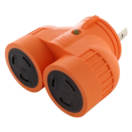 Ac Works Plug Adapter, L5-30R, L5-30P, L5-30P, L5-30P, Orange ADVL530L530